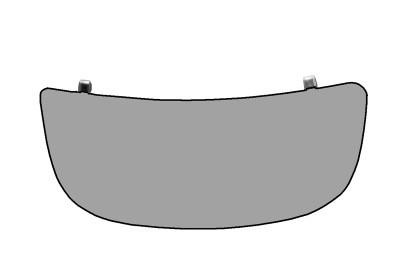 spiegelglas, onder, rechts Opel Vivaro, 2006 -