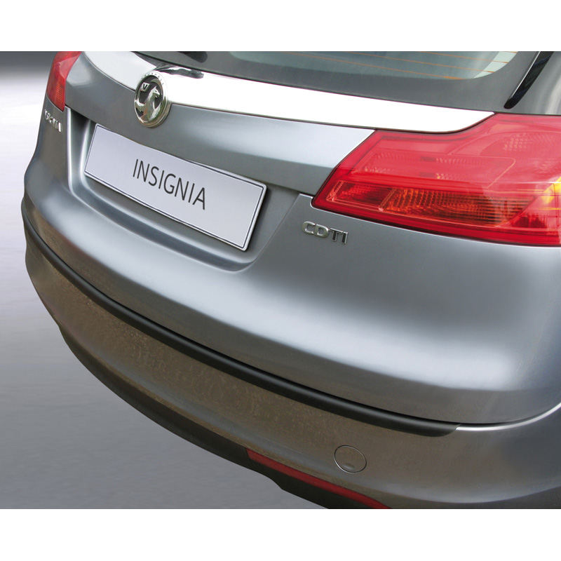 ABS Achterbumper beschermlijst  Opel Insignia Sportstourer 2009-2017 Zwart 'Ribbed'