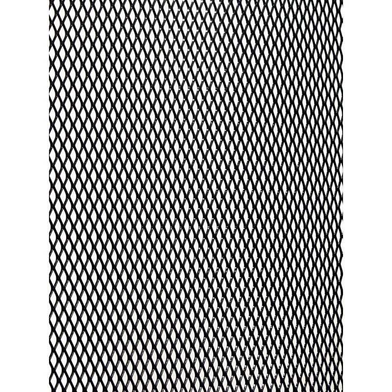 Race gaas aluminium zwart 125x20 cm ruit 9x4 mm