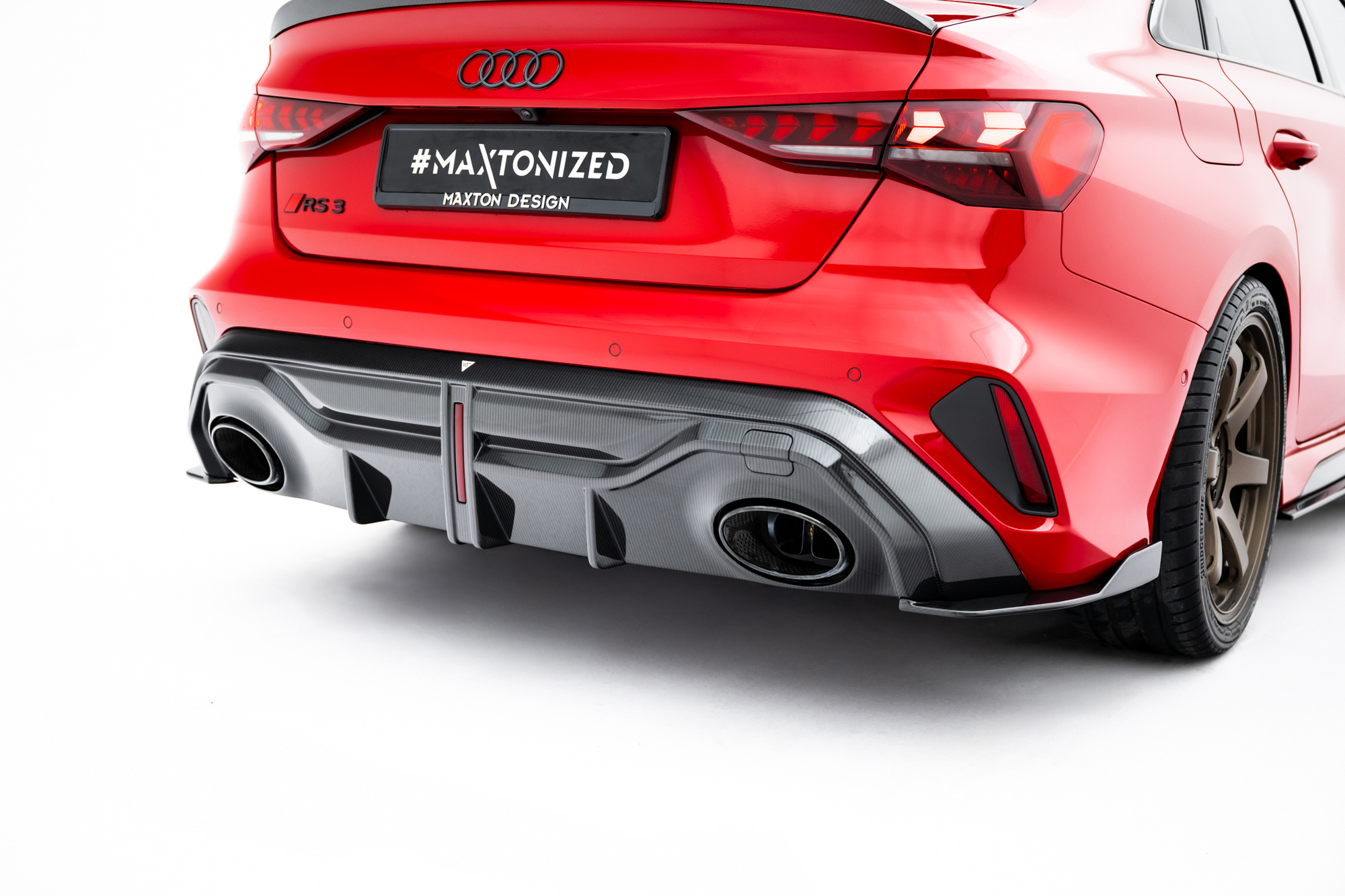 Achterdiffuser Audi RS3 Sedan 8Y Facelift Prepreg Carbon Fiber Maxton Design