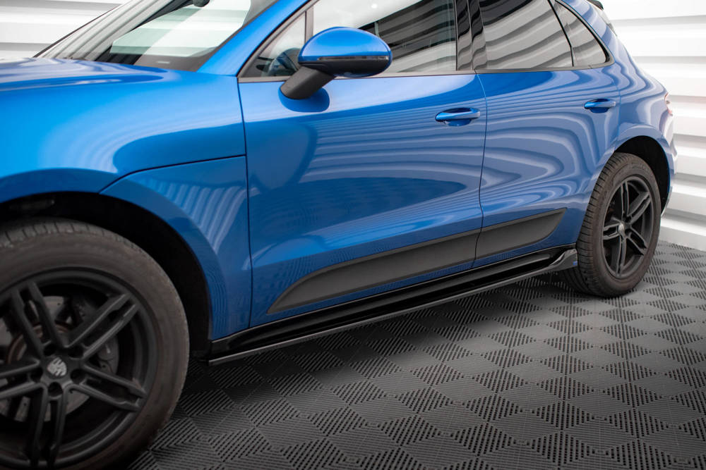 Zijskirts Porsche Macan Mk1 Maxton Glans Zwart