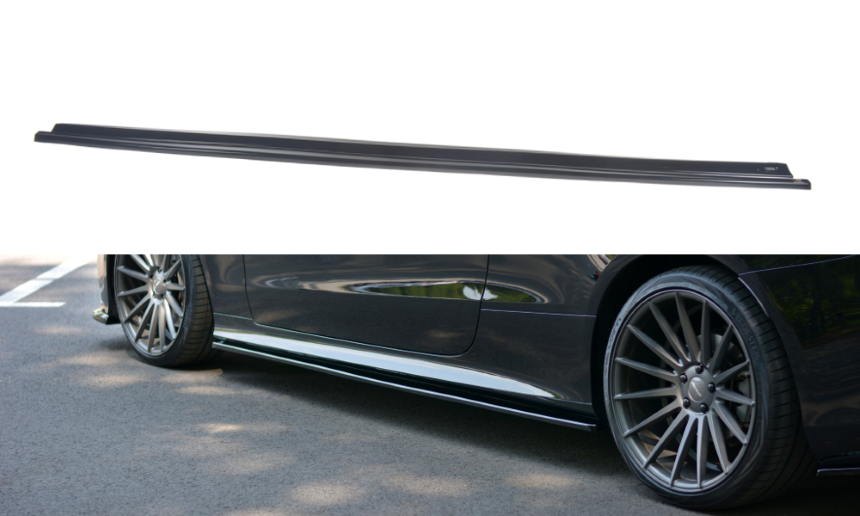Zijskirts Mercedes E W213 Coupé AMG-Line Maxton Design glans zwart