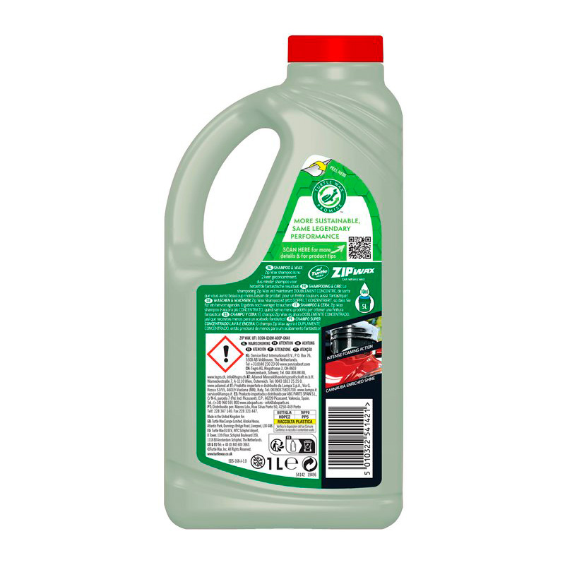 Turtle Wax 54142 Zip Wax Shampoo Dubbel Geconcentreerd 1 Liter