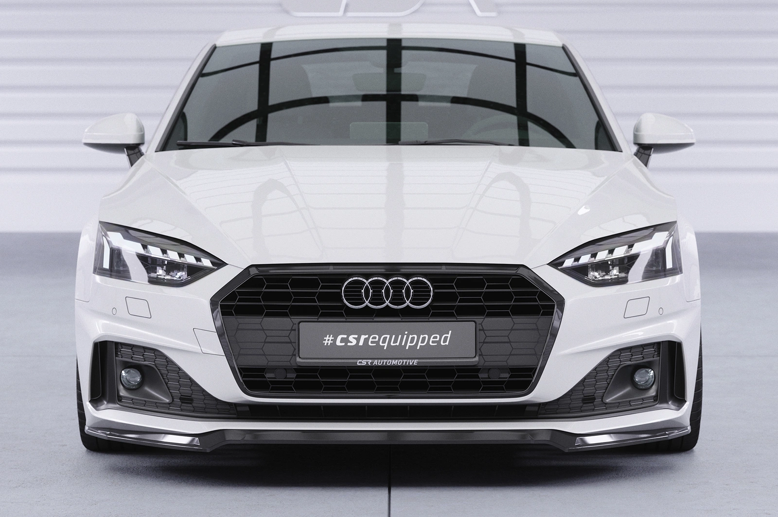 Voorspoiler Audi A5 F5 Basis / Advanced Glans Zwart van CSR Automotive (Facelift 2019-)