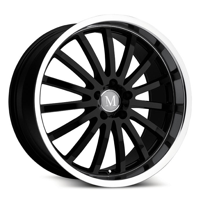 Velgen Mandrus Millenium 20x8,5 5x112 ET35 Glanzend Zwart + Mach