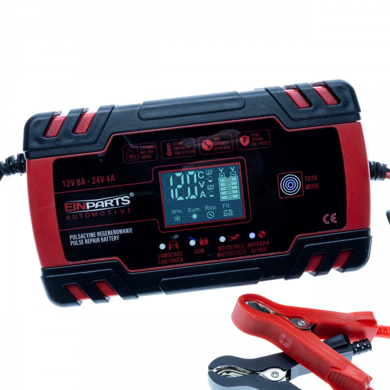 EPCBC02 8A 12/24V BATTERY CHARGER WITH BATTERY REPAIR FUNCTION