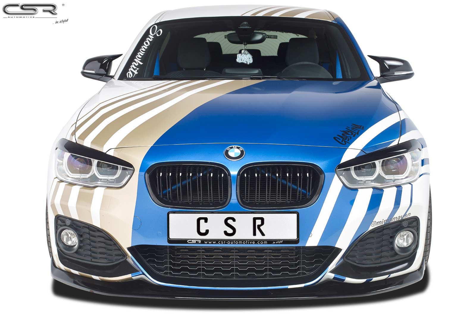 Koplampspoiler BMW 1er F20 / F21 CSR Glans Zwart