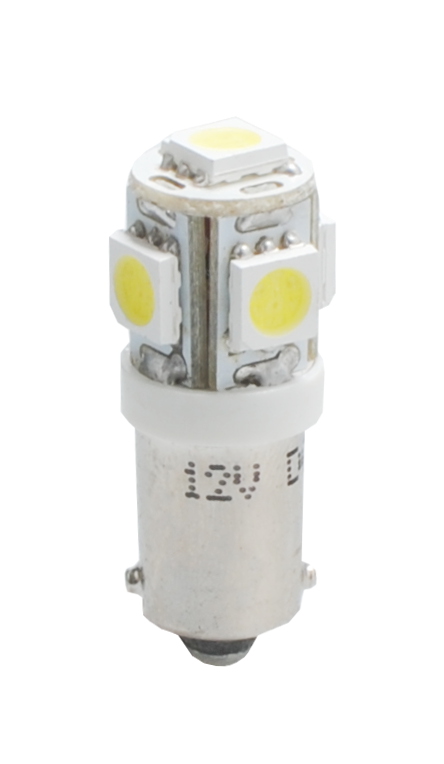 2x M-tech L057 BA9S 12v 5x SMD5050 LED wit