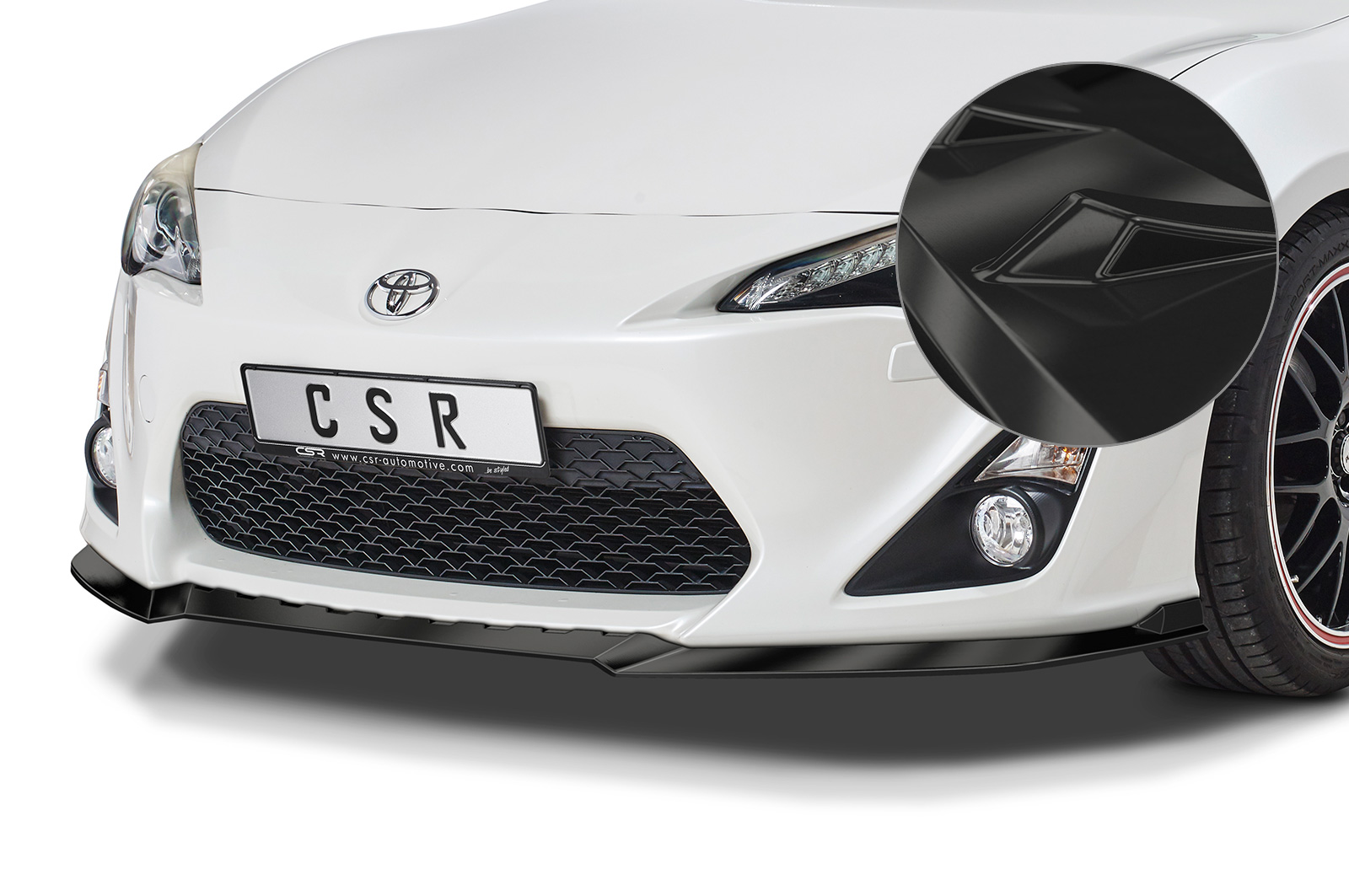 Voorspoiler Toyota GT86 (ZN6) CSR glans Zwart