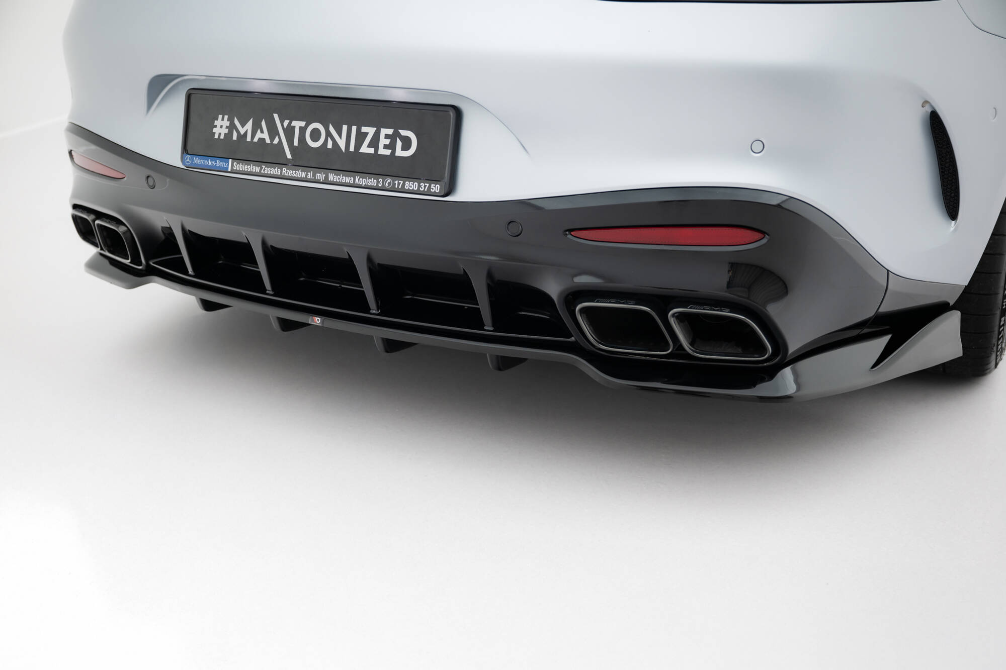 Achter diffuser V.2 Mercedes-AMG GT 63 C192 Maxton Glanzend zwart