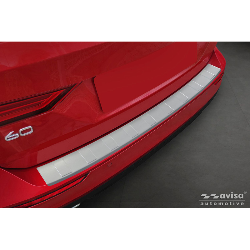 Avisa RVS gepoedercoate Achterbumperprotector  Volvo V60 II 2018- incl. Cross Country & R-Design 'Soft Silver'