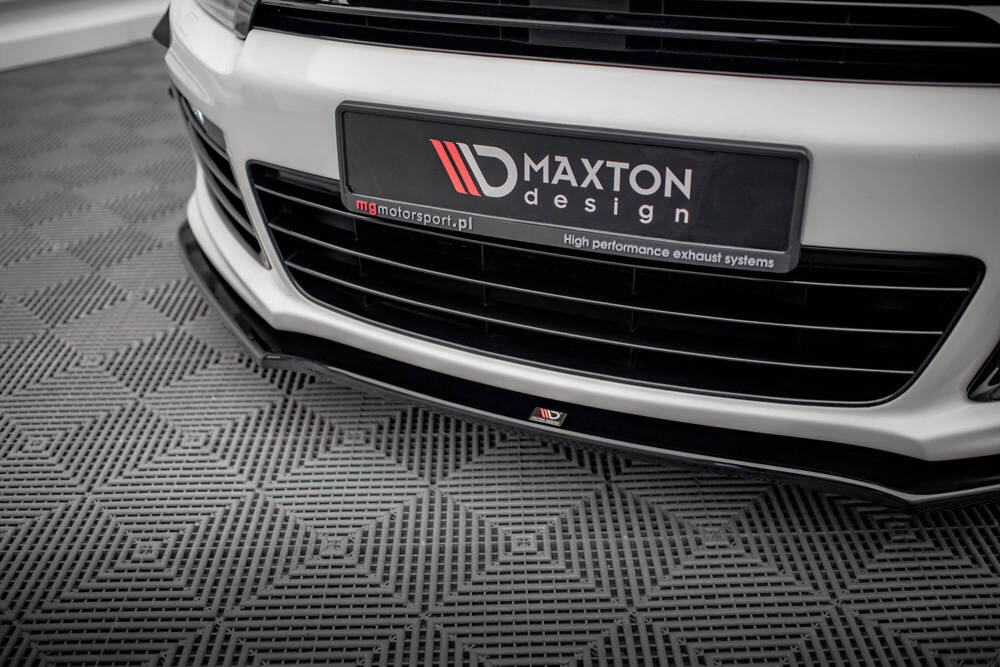Voorspoiler V.2 Volkswagen Scirocco R Maxton Glans Zwart