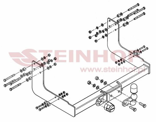 Trekhaak VW LT 28-35 Van, Minibus met treeplank (3,05) 1995-2006