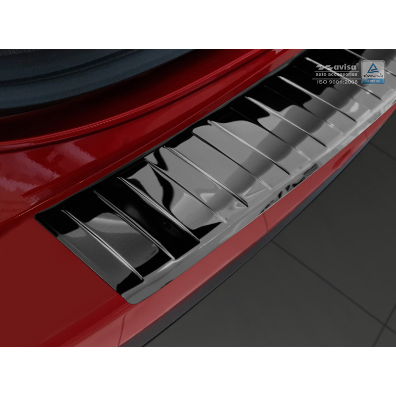 Zwart-Chroom RVS Achterbumperprotector  Mazda CX-5 II 2017- incl. Facelift 'Ribs'