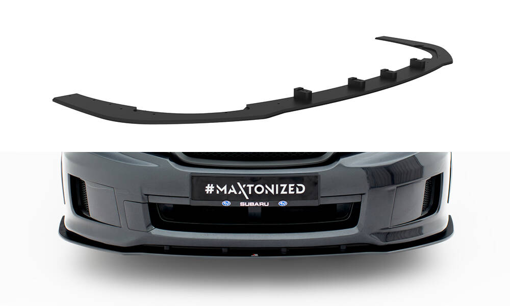 Street Pro Voorspoiler Subaru Impreza WRX STI MK3 Facelift Maxton Glanzend zwart