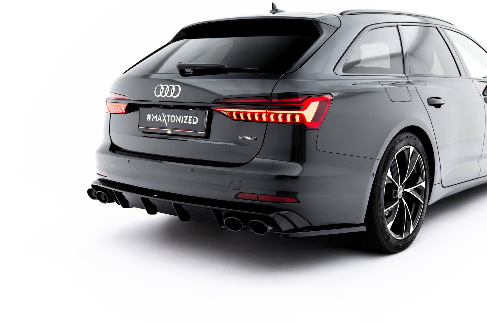 Achterbumper + Imitatie Uitlaateindstukken Audi A6 Sedan / Avant C8 / C8 Facelift