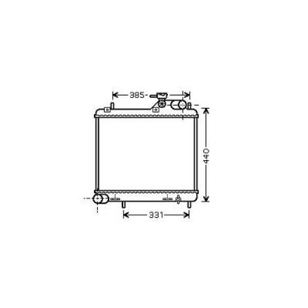 Radiator ACCENT 94-06 335x320 1.3I/1.5I/1.6 +/-AC