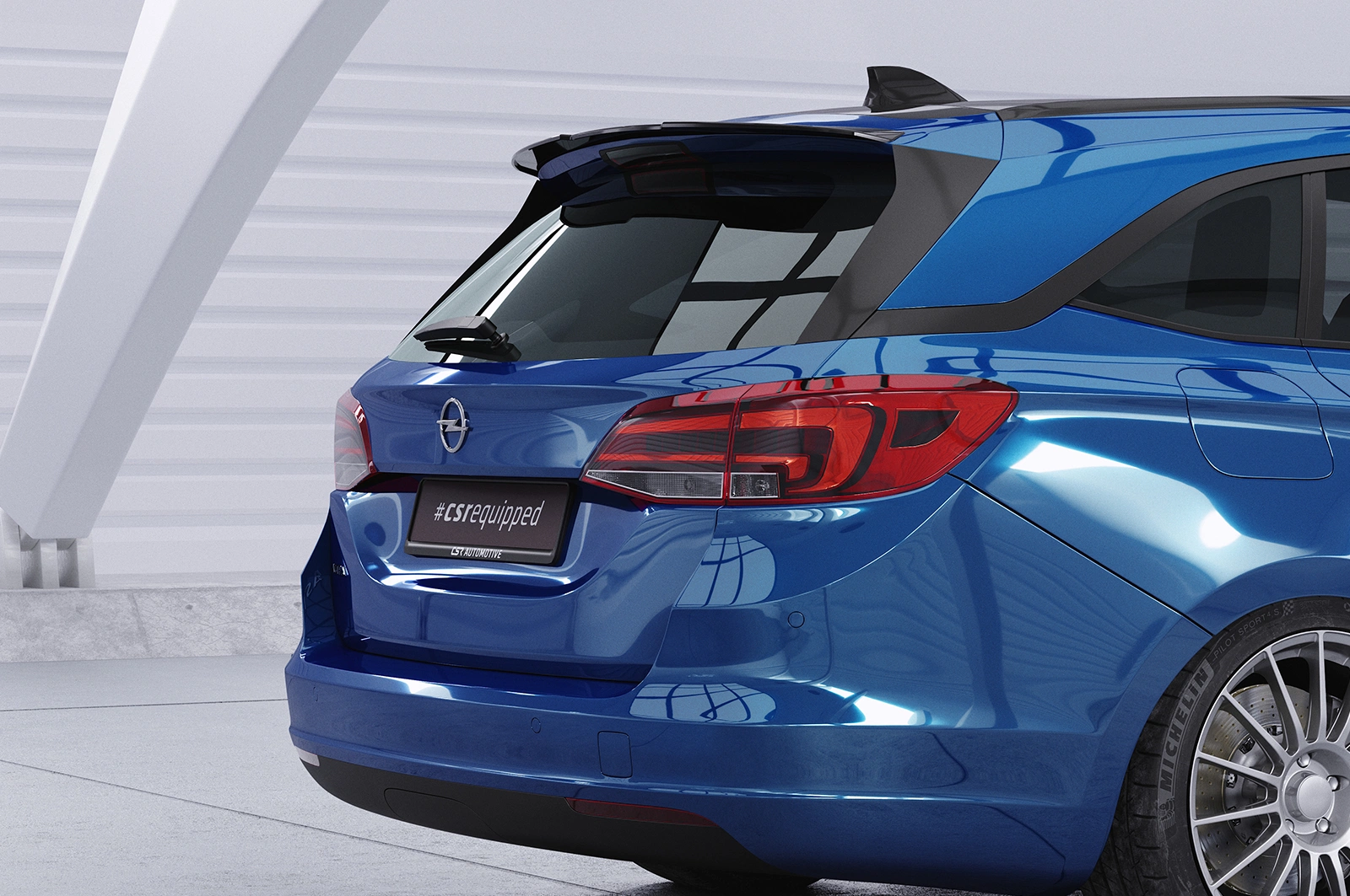 Achterspoiler Opel Astra K Sports Tourer glans zwart 10/2015– van CSR Automotive