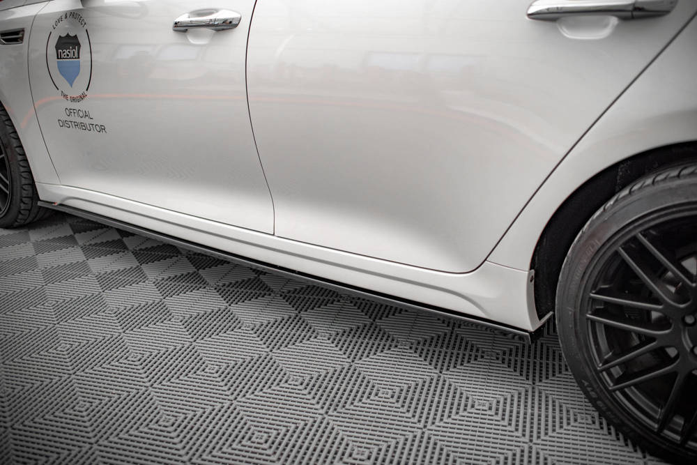 Zijskirts Kia Optima Mk4 Maxton glans zwart