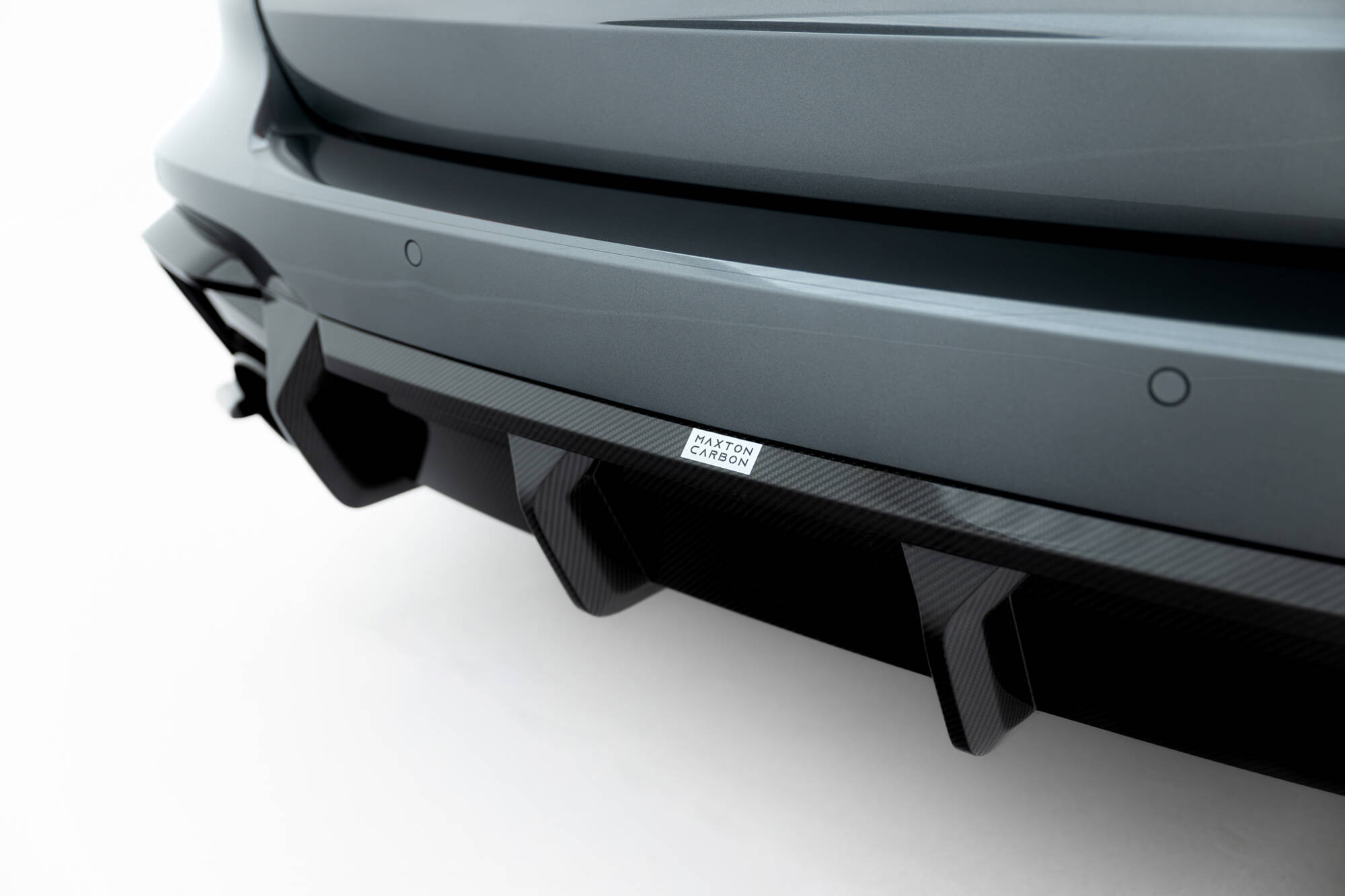 Carbon Fiber Achter Diffuser Audi RS6 C8 Maxton Glanzend zwart