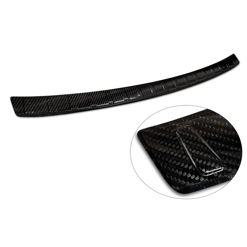 Echt 3D Carbon Achterbumperprotector  Fiat 500e Berlina, 3+1 & Cabrio 2020- 'Ribs'