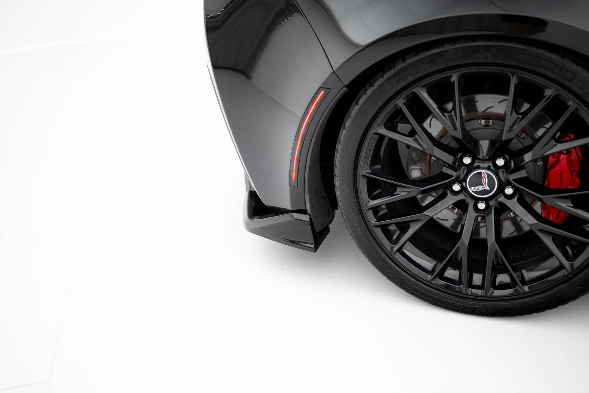Achter Diffuser + Achterzij spoilers Chevrolet Corvette Z06 C7 Maxton Glans zwart