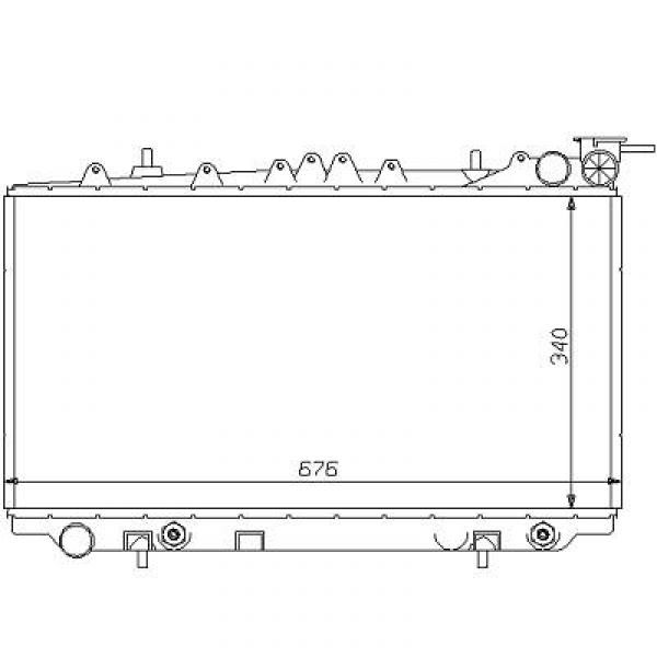 Radiator PRIMERA P10 90-96 340x647 2.0AUTOMAAT/16V/GT/-AC
