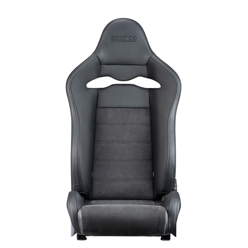 Sparco Sportstoel SPX SX - Bestuurdersversie (Links) - Zwart Leather/Alcantara + Carbon Rugleuning - Links Verstelbaar