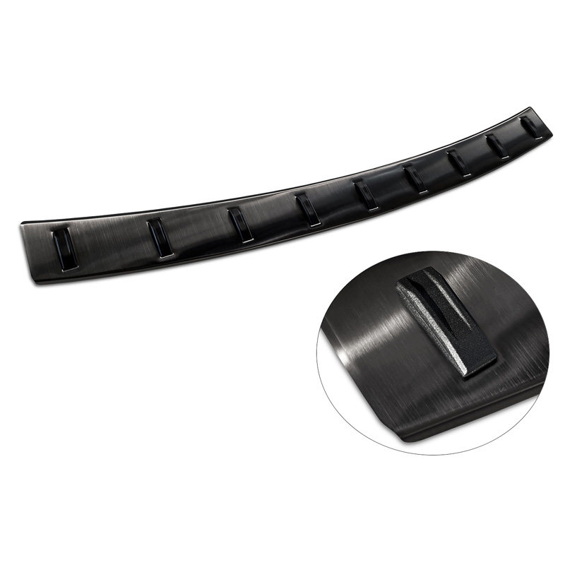 Zwart RVS Achterbumperprotector  Skoda Octavia III Combi 2013-2017 'STRONG EDITION'