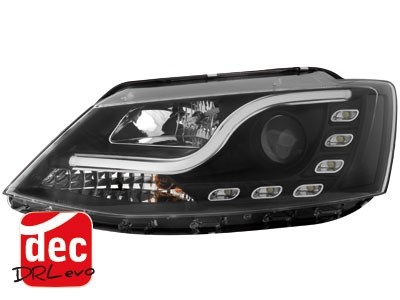 Headlights VW Jetta 11+ DRL black