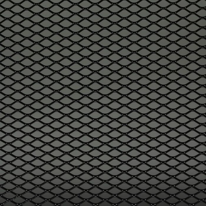 Race gaas aluminium zwart 125x25 cm/ruit 16x8 mm