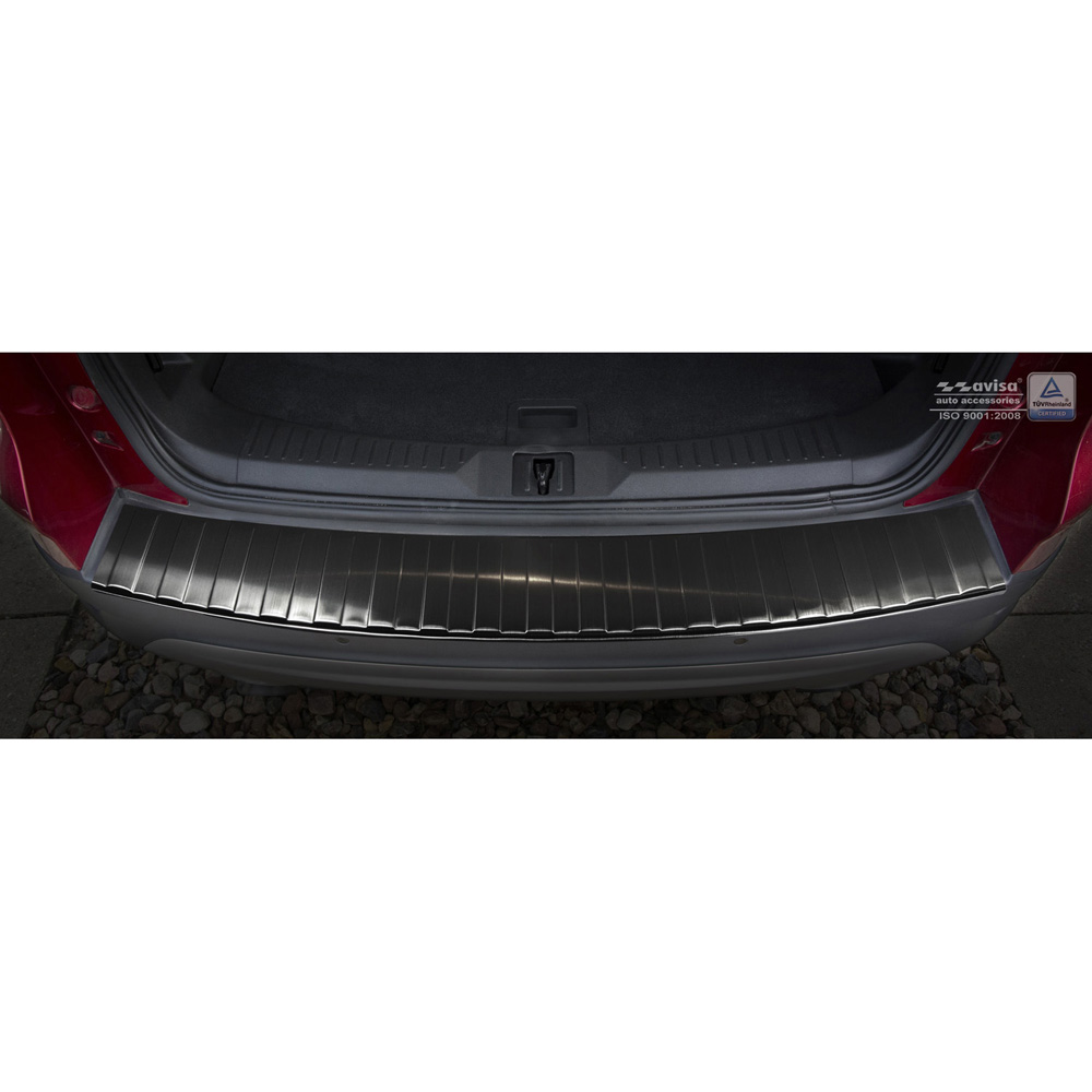 Zwart RVS Achterbumperprotector  Ford Kuga II 2013-2019 'Ribs'