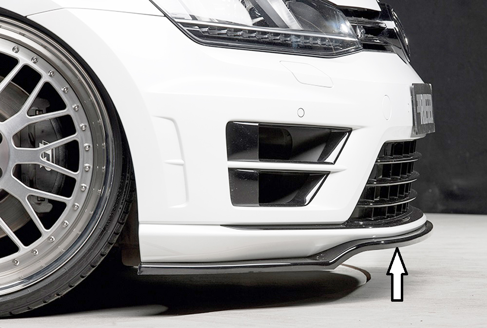 Spoilerzwaard Glossy Black Rieger VW Golf 7 GTI/GTD/GTE 2017-