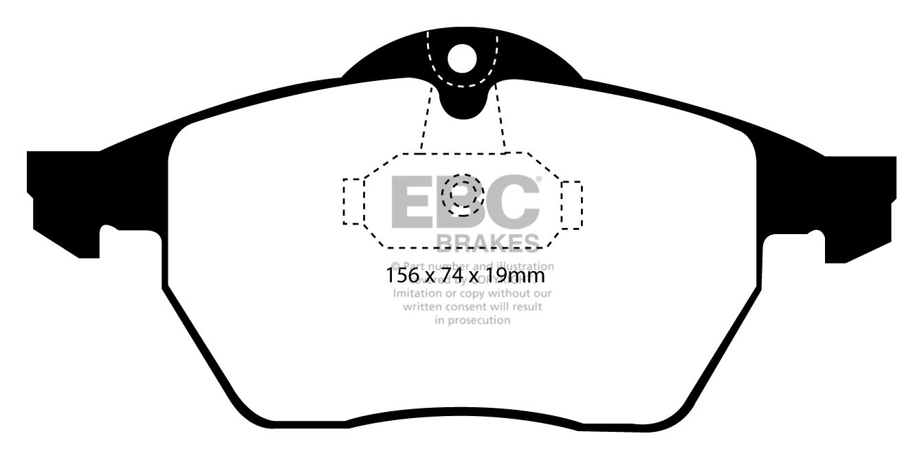 EBC Brakes OPEL Vectra B 2.6 2000-2002 Remblokken voorzijde gree