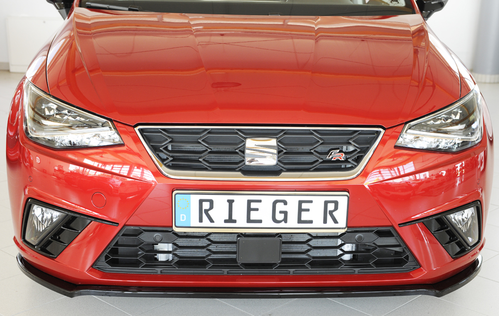 Voorspoiler Seat Ibiza (FR) KJ 2017-... Zwart Glans Rieger