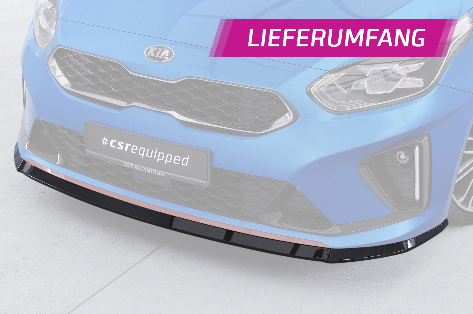 Voorspoiler Kia Ceed / ProCeed (CD) GT Glans Zwart – 2018–2021