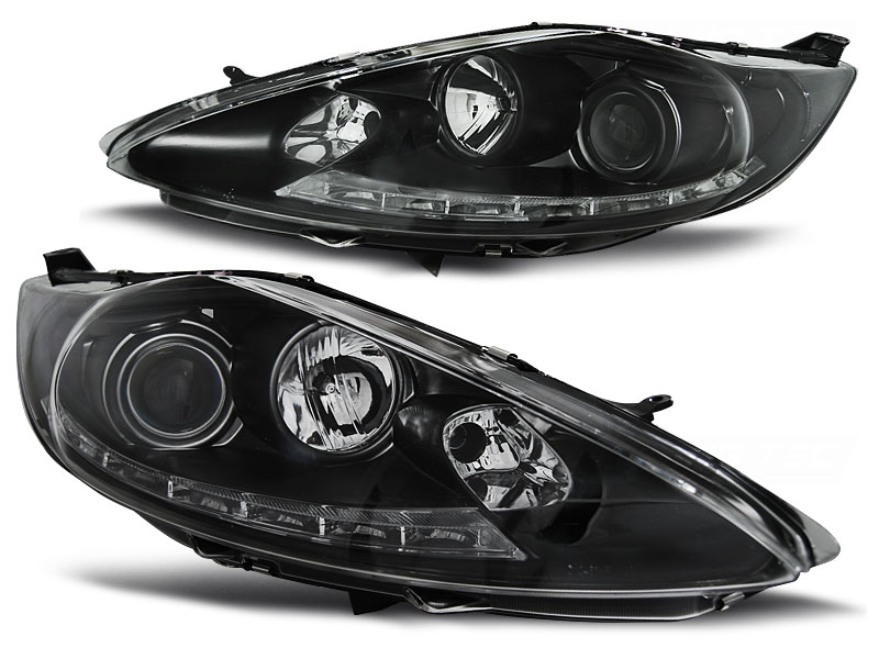 Headlight Fiesta 08->> clear/black
