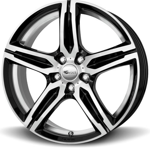 Brock B29 8x18 5x114,3 ET35 zwart glanzend - front polijst (SGVP
