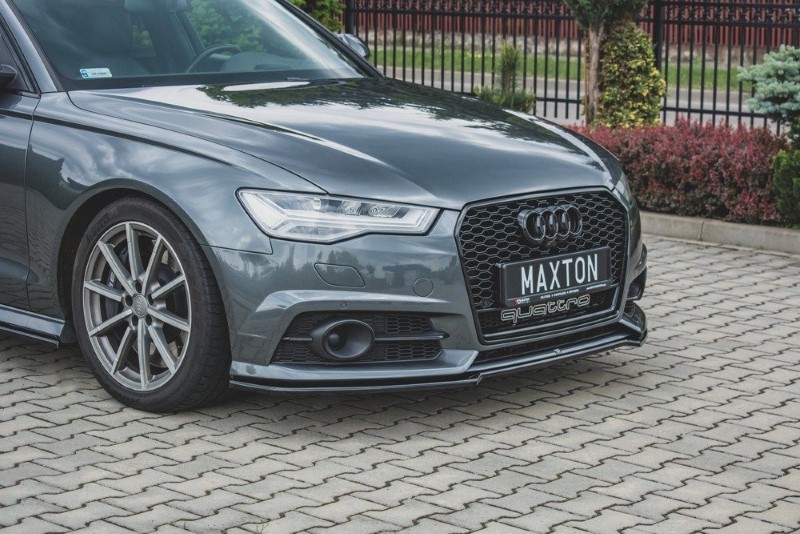 Voorspoiler Audi S6 / A6 S-Line C7 FL Glanzend Zwart