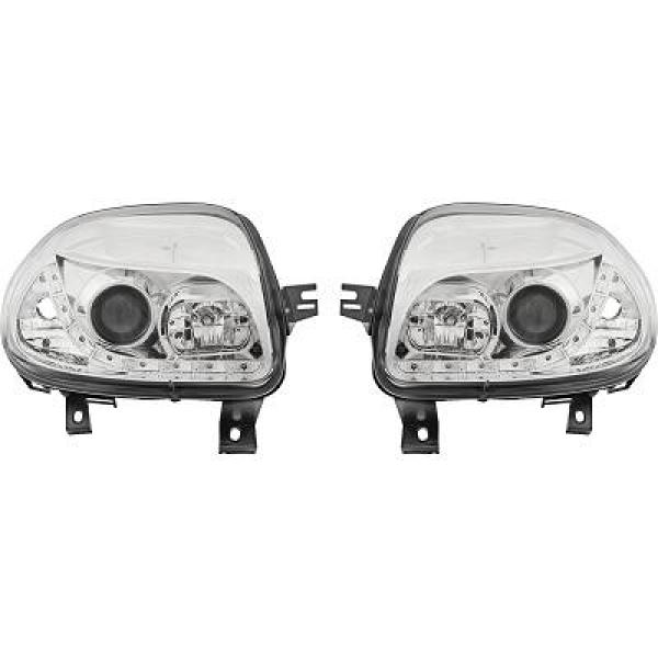 Faros Renault Clio 98-05 Los ojos del Diablo Dayline cromo