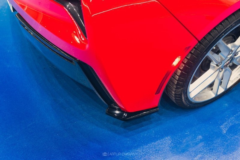 Achterzij Spoilers Chevrolet Corvette C7 Glanzend Zwart