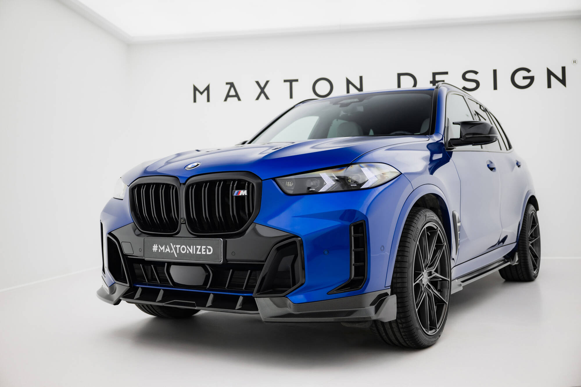 Carbon Fiber Voorspoiler BMW X5 M-Pack G05 Facelift Maxton Glanzend zwart