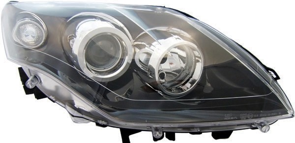 Koplamp rechts LAGUNA 07->> H7+H7/ZWART