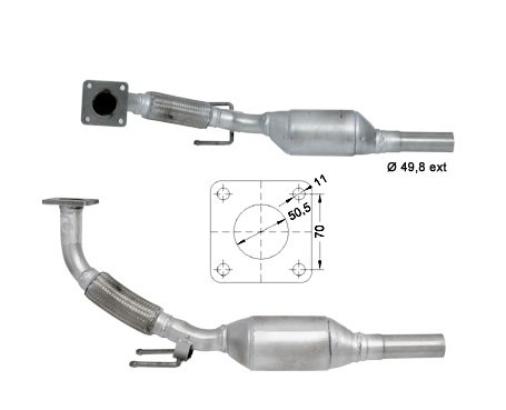 VW CADDY 1.9D 1896 cc 47 Kw / 64 cv AYQ Magnaflow CAT Bouwjaar: