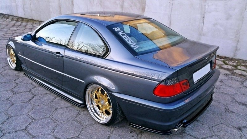 Centrale Achterspoiler BMW 3 E46 MPACK COUPE (met verticale bars) Glanzend Zwart