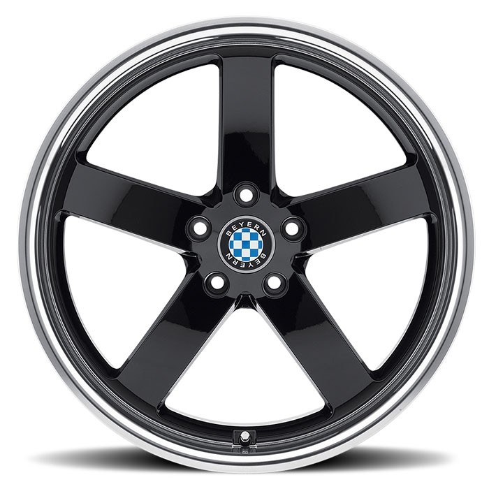 Velgen Beyern Rapp 22x10,5 5x120 ET20 Glanzend Zwart + Machined