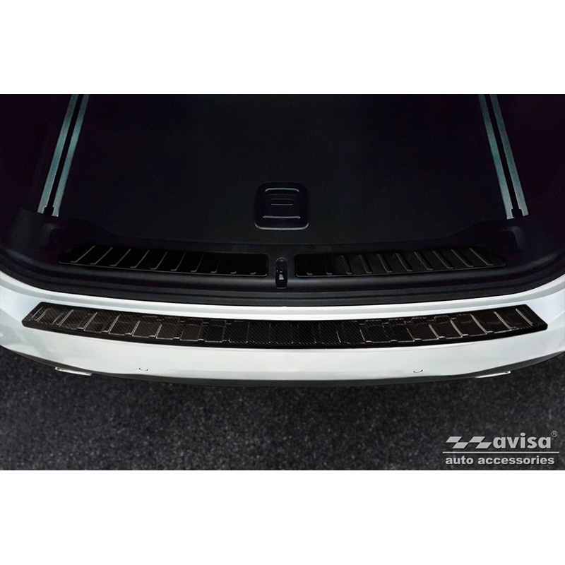 Echt 3D Carbon Achterbumperprotector  BMW X3 (G01) 2017-2021 & Facelift 2021- excl. M-Pakket 'Ribs'
