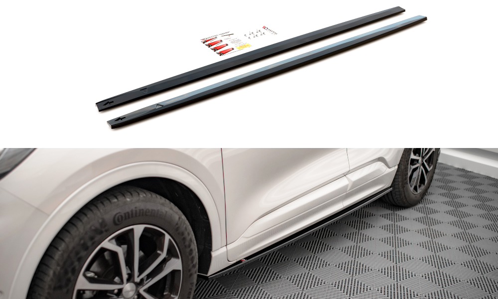 Zijskirts Ford Kuga ST-Line MK3 Maxton Glans Zwart