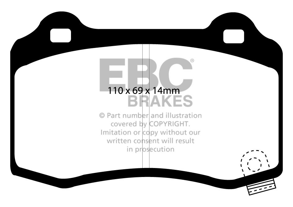 EBC Brakes JEEP Grand Cherokee 6.1 2006-2011 Remblokken achterzi