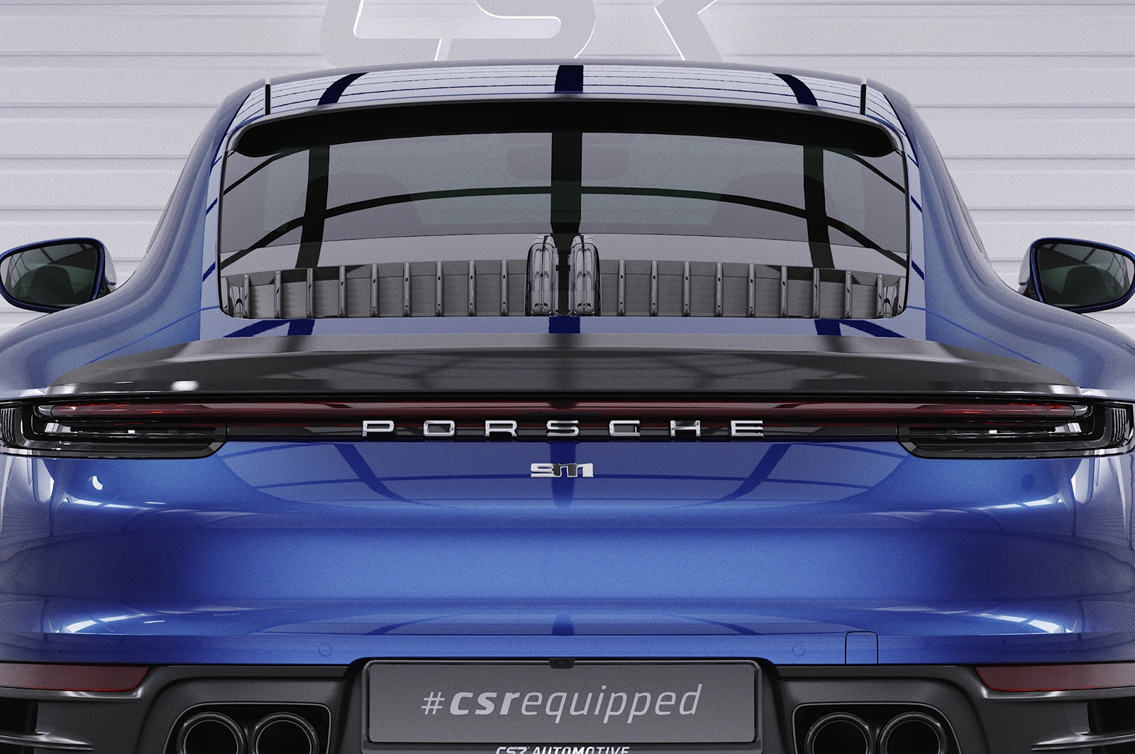 Achterspoiler Porsche 911 (992) (2019–heden) Glans Zwart – CSR Automotive